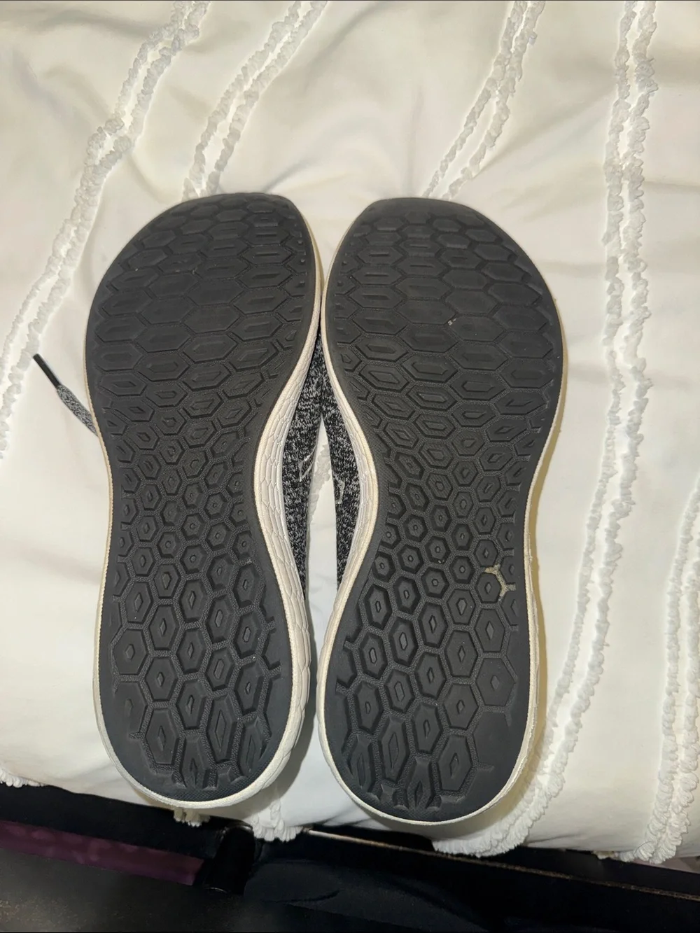 New Balance Black & Gray Knit Running Sneakers